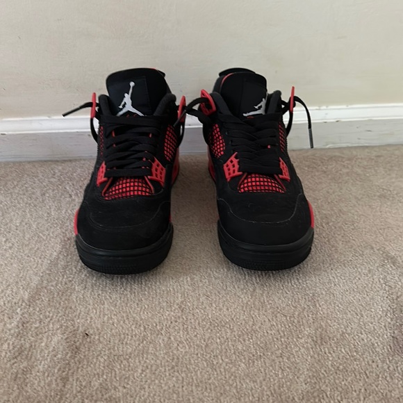 jordan 4 “ Red thunder” size 8 men’s used. - Picture 1 of 2